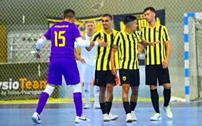 Futsal Super League: Πάντοτε στην κορυφή η ΑΕΚ, σάρωσε 6-1 τον  Κορυδαλλό