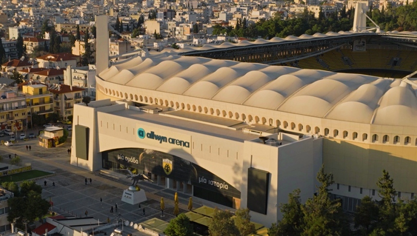 “Allwyn Arena”: Ολοκληρώθηκε η αλλαγή επωνυμίας στο γήπεδο της ΑΕΚ